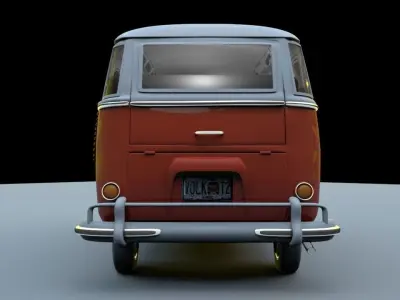Volkswagen Samba T1 Bus 3D Model Low-poly 3D model