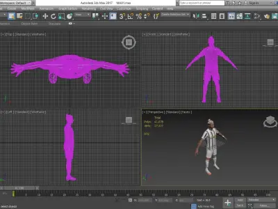 Football Player 09 Low-poly 3D model