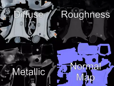 Futuristic Tech Pod model pack Low-poly 3D model