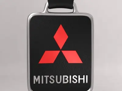Mitsubishi car logo keychain 3d model  3D model