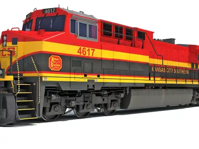 Kansas City Southern Locomotive 3D model