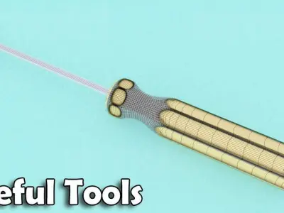 Screw Driver Model Slotted Flathead  Low-poly 3D model