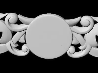 Central decor ornament for furniture 3D model 43