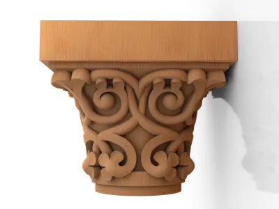 Column capital classic decorative ornament cnc 3d printing 03 3D print model