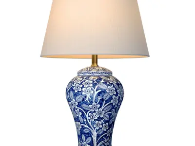 Table lamp SAFAVIEH Ginger Jar Sakura flowers Traditional  3D model