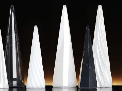 Miniature Tree Ornaments Decoration Set 3D model