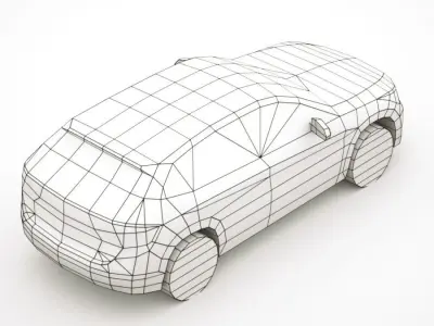 Generic SUV v2 Low-poly 3D model