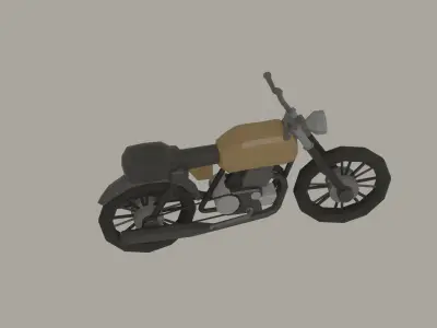 Low Poly Motorcycle Low-poly 3D model