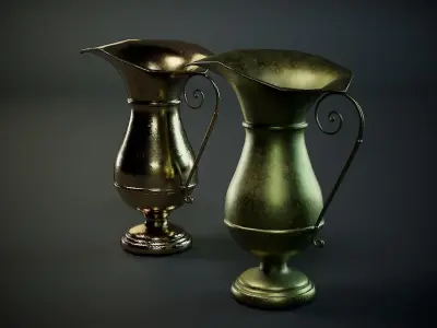antique vase Low-poly 3D model