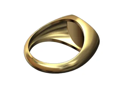 Concave 10x12mm signet ring Mini set  3D print model