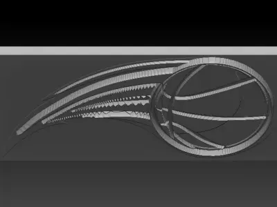 Basketball rim 3D print model