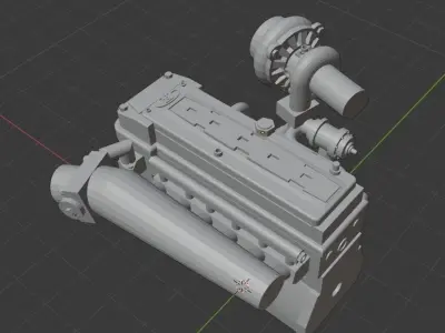 FG FPV barra turbo engine 1 piece 3D print model