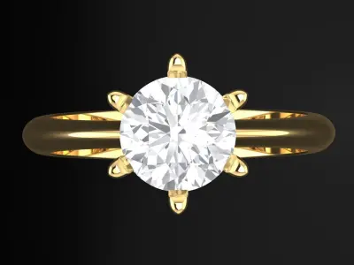  solitaire ring 3dmodel 3dprint Free 3D print model