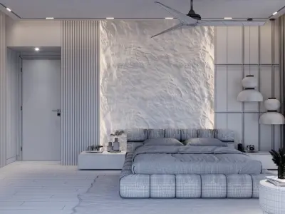 Luxury Master Bedroom 01 3D model