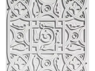 panels stucco molding east 01 3D model