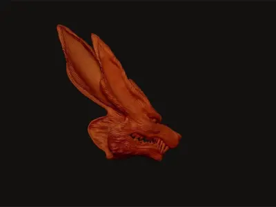 naruto nine-tailed demon fox kyuubi mask 3D print model