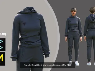 Sport Outfit Cloth Collection 3D Model Pack