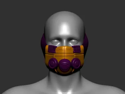helmet high poly sculpt 3d printable  3D model 17