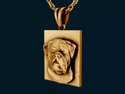 Dog Pendant luxury  3D print model