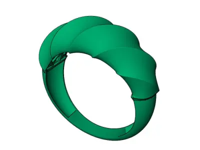 DELARA woman ring 3D print model