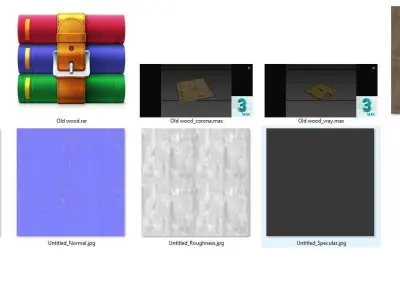 Wood material 3D model