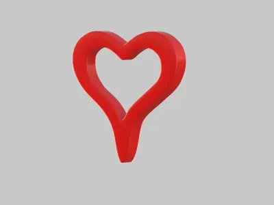 Heart icon v 21 3D model