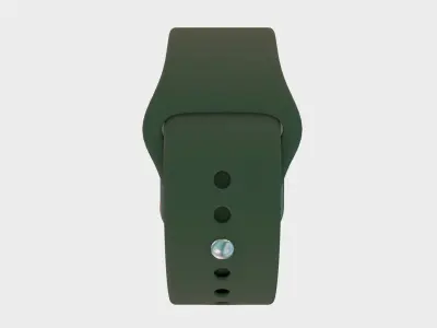 Apple Watch 7 - Green Aluminium Case with Sport Band Low-poly 3D model