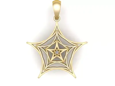 SPIERWEB DIAMOND PENDANT 3D PRINTABLE MODEL  3D print model