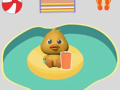 Cute Duck 3D print model