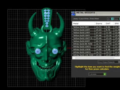 DEVIL FACE PENDANT 3D PRINTABLE MODEL 3D print model
