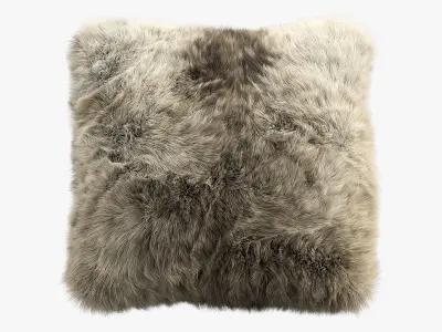 Fur pillows set 2 3D model
