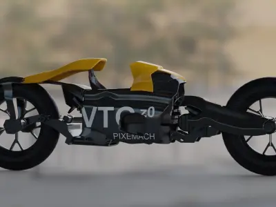 motorbike vehicle pixemach auto series 3D model