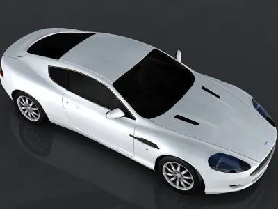 Aston Martin DB9 Low-poly 3D model
