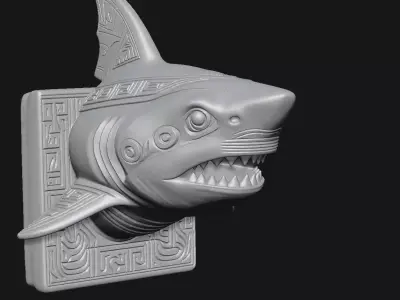 shark 3D print model