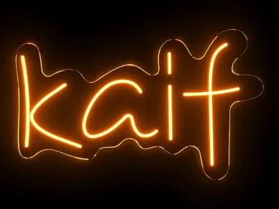 Kaif Neon Sign 3D model