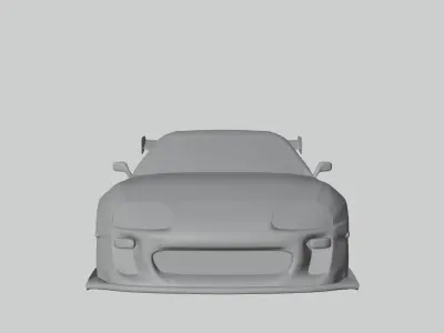 Toyota Supra MKVI Low-poly 3D model