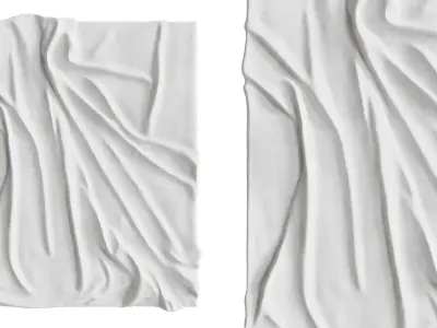 Wall Art Panel 01 Drapery 3D model