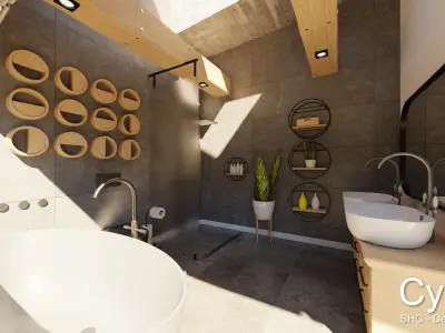 Modern villa 2021 Blender Eevee and Cycles 3 Low-poly 3D model