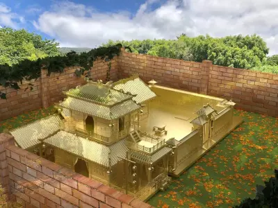 Chinese ancient house 3D model 38