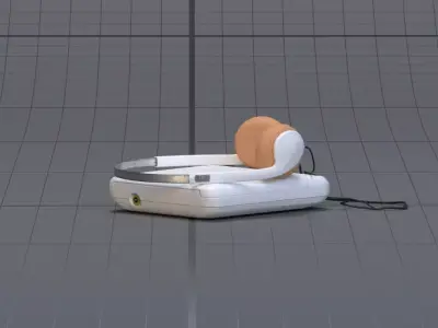 Disc Walkman headset 3D model