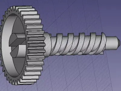 Gear worm gear 3D model