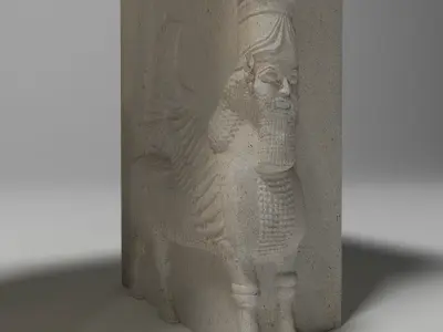 NATIONS GATE OF PERSIAN MATERIALS Low-poly 3D model