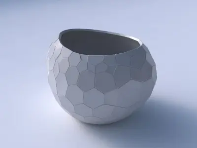 Bowl compressed 2 with fine organic cells 3D print model