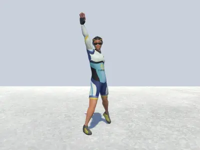Cyclist avatar 07 male Rigged  Low-poly 3D model