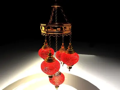 Chinese red lantern 3D model