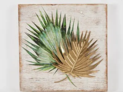 2 Piece Leaf Wall Decor Set 3D model