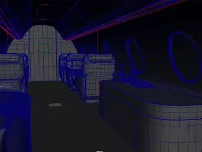 Private Jet Interior 3D model