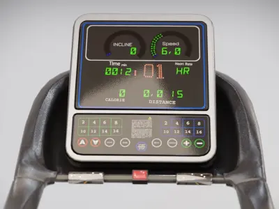 Treadmill 4K Texture Low-poly 3D model