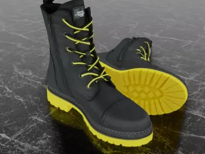 GREYDER 3D BOOTS - GR 956 - HIGH  Low-poly 3D model