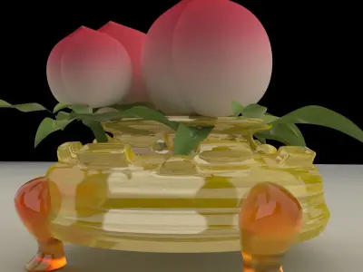 Chinese  peach 3D model